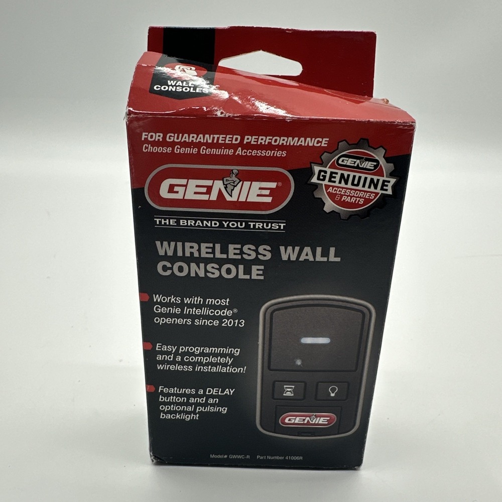 Genie Wireless Garage Door Opener Wall Console Time Delay Feature Back-Light NEW